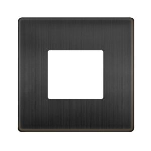 Click Scolmore - Click MiniGrid 1 Gang Minigrid 2 Aperture Cover Plate Matt Bronze (SCP402BZ)
