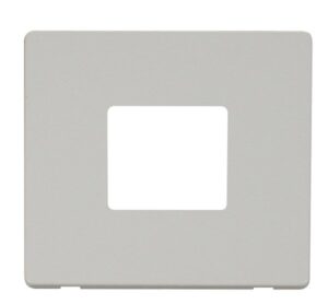 Click Scolmore - Click MiniGrid 1 Gang Twin Aperture Cover Plate White (SCP402PW)