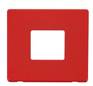 Click Scolmore - Click MiniGrid 1 Gang Twin Aperture Cover Plate Red (SCP402RD)