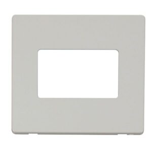 Click Scolmore - Click MiniGrid 1 Gang Triple Aperture Cover Plate White (SCP403PW)
