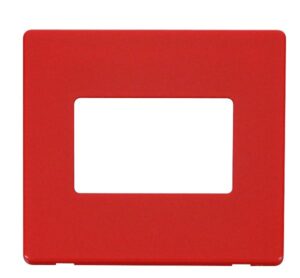 Click Scolmore - Click MiniGrid 1 Gang Triple Aperture Cover Plate Red (SCP403RD)