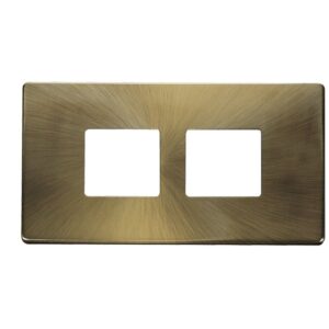 Click Scolmore - Click MiniGrid 2G Plate (2X2) Apert. Plate Ab (SCP404AB)