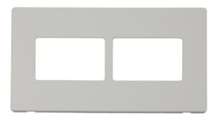 Click Scolmore - Click MiniGrid 2 Gang (2 X 3) Aperture Cover Plate White (SCP406PW)