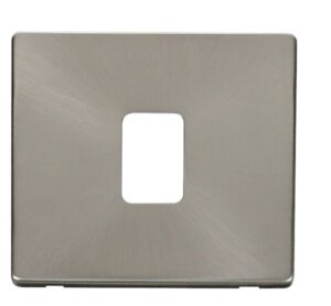 Click Scolmore - Click Definity 20A Dp Switch Cover Plate Brushed Stainless (SCP422BS)