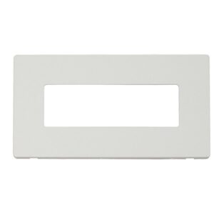 Click Scolmore - Click Definity 2G Plate 6 In-Line Apert. Mw (SCP426MW)