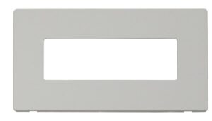 Click Scolmore - Click MiniGrid 2 Gang (6 In-Line) Aperture Cover Plate White (SCP426PW)