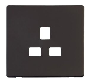 Click Scolmore - Click Definity 1 Gang 13A Socket Cover Plate Black (SCP430BK)