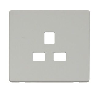 Click Scolmore - Click Definity 1 Gang 13A Socket Cover Plate White (SCP430PW)