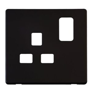 Click Scolmore - Click Definity 1G 13A Switch Socket Plate Mb (SCP435MB)