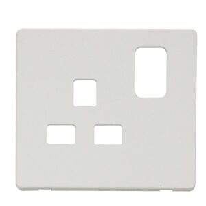 Click Scolmore - Click Definity 1G 13A Switch Socket Plate Mw (SCP435MW)