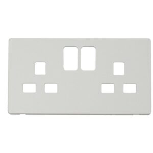 Click Scolmore - Click Definity 2G 13A Switch Socket Plate Mw (SCP436MW)
