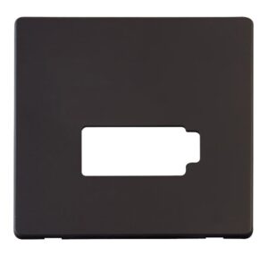 Click Scolmore - Click Definity Connection Unit (Lockable) Cover Plate Black (SCP450BK)