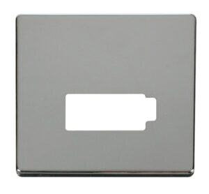 Click Scolmore - Click Definity Connection Unit (Lockable) Cover Plate Chrome (SCP450CH)
