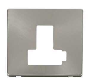 Click Scolmore - Click Definity Switched Connection Unit (Lockable) Cover Plate Brushed Stainless (SCP451BS)