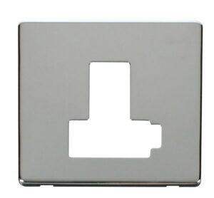 Click Scolmore - Click Definity Switched Connection Unit (Lockable) Cover Plate Chrome (SCP451CH)