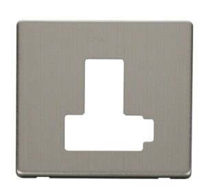 Click Scolmore - Click Definity Switched Connection Unit (Lockable) Cover Plate Stainless Steel (SCP451SS)