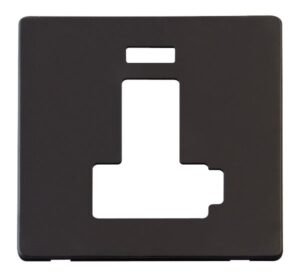 Click Scolmore - Click Definity Switched Conn. Unit With Neon (Lockable) Cover Plate Black (SCP452BK)