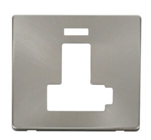 Click Scolmore - Click Definity Switched Conn. Unit With Neon (Lockable) Cover Plate Brushed Stainless (SCP452BS)
