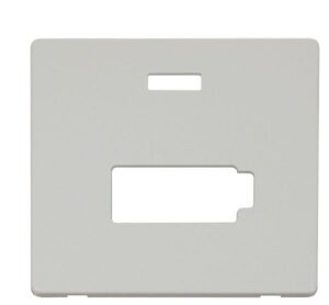 Click Scolmore - Click Definity Connection Unit With Neon (Lockable) Cover Plate White (SCP453PW)