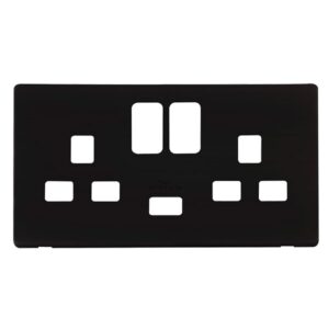 Click Scolmore - Click Definity 13A 2G Switch Skt 2.1A Usb Definity Cover Mb (SCP470MB)