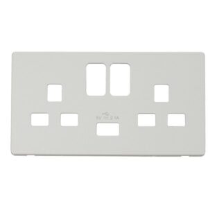 Click Scolmore - Click Definity 13A 2G Switch Skt 2.1A Usb Definity Cover Mw (SCP470MW)