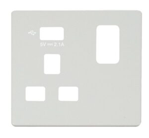 Click Scolmore - Click Definity 1G 13A Switch Skt 2.1A Usb Definity Cp Mw (SCP471UMW)