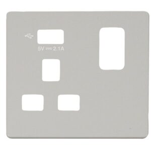 Click Scolmore - Click Definity 1G Skt Usb 2.1A Cp (SCP471UPW)