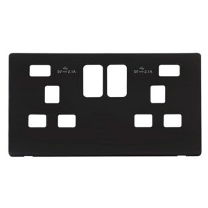 Click Scolmore - Click Definity 2G 13A Switch Skt 4.2A Usb Definity Cp Mb (SCP480MB)