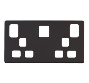 Click Scolmore - Click Definity 2G 13A Switch Skt 4.2A A&C Usb Coverplate Bk (SCP486BK)