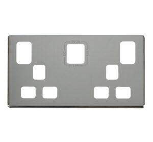 Click Scolmore - Click Definity 2G 13A Switch Skt 4.2A A&C Usb Coverplate Ch (SCP486CH)