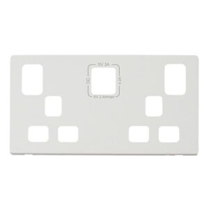 Click Scolmore - Click Definity 2G 13A Switch Skt 4.2A A&C Usb Coverplate Mw (SCP486MW)