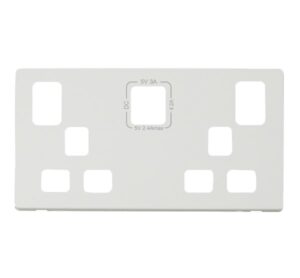 Click Scolmore - Click Definity 2G 13A Switch Skt 4.2A A&C Usb Coverplate Pw (SCP486PW)