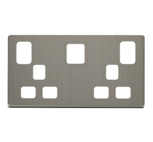 Click Scolmore - Click Definity 2G 13A Switch Skt 4.2A A&C Usb Coverplate Ss (SCP486SS)