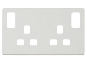 Click Scolmore - Click Definity 2G 13A Dp Switch Socket Plate W/Neon Mw (SCP840MW)
