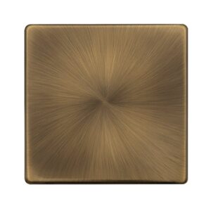 Click Definity Complete 1 Gang Blank Plate Antique Brass Cover Plate
