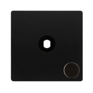 Click Scolmore - Click Definity Complete 1 Gang Unfurnished Dimmer Plate & Knobs Matt Black (SFBK141PL)