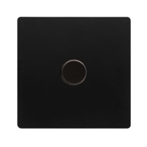 Click Scolmore - Click Definity Complete 1 Gang 2 Way 100W Dimmer Switch Matt Black (SFBK161)