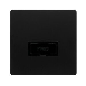 Click Scolmore - Click Definity Complete 13A Fused Connection Unit Matt Black Cover Plate Black Insert (SFBK650BK)