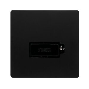 Click Scolmore - Click Definity Complete 13A Lockable Fused Connection Unit Matt Black Cover Plate Black Insert (SFBK850BK)
