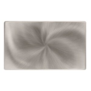 Click Scolmore - Click Definity Complete 2 Gang Blank Plate Brushed Steel Cover Plate (SFBS061)