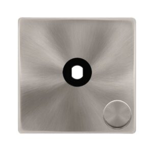 Click Scolmore - Click Definity Complete 1 Gang Unfurnished Dimmer Plate & Knobs Brushed Steel (SFBS141PL)