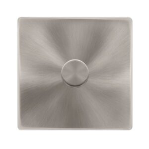 Click Scolmore - Click Definity Complete 1 Gang 2 Way 100W Dimmer Switch Brushed Steel (SFBS161)