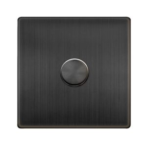 Click Scolmore - Click Definity Complete 1 Gang 2 Way 100W Dimmer Switch Matt Bronze (SFBZ161)