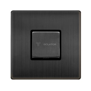 Click Scolmore - Click Definity Complete 10A Ingot 3 Pole Fan Isolation Plate Switch (SFBZ520BK)