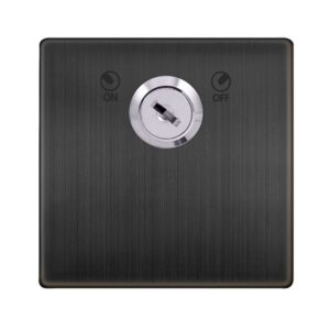 Click Scolmore - Click Definity Complete 20A Double Pole Key Lockable Switch Matt Bronze Cover Plate (SFBZ660)