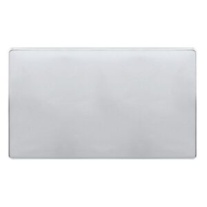 Click Scolmore - Click Definity Complete 2 Gang Blank Plate Polished Chrome Cover Plate (SFCH061)