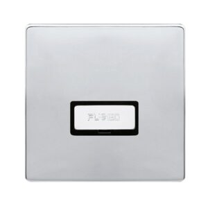 Click Scolmore - Click Definity Complete 13A Ingot Fused Connection Unit Polished Chrome Cover Plate Black Insert (SFCH750BK)