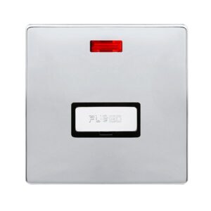 Click Scolmore - Click Definity Complete 13A Ingot Fused Connection Unit With Neon Polished Chrome Cover Plate Black Insert (SFCH753BK)