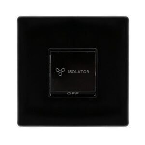 Click Scolmore - Click Definity Complete 10A 3 Pole Fan Isolation Plate Switch (SFMB020BK)