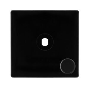 Click Scolmore - Click Definity Complete 1 Gang Unfurnished Dimmer Plate & Knobs Metal Black (SFMB141PL)